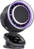 Ventilador de Escritorio Recargable con Pinza y Pantalla Digital Ventilador Portátil Oscilante Circulador de Aire Turbo con Luz Nocturna LED 5 Velocidades Carga USB Mini Ventilador para Oficina Dormitorio Mesita de Noche Montaje en Pared o Uso de Escritorio