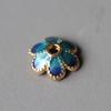 Cuentas cloisonné de aleación soporte para flores carácter fu flor de trompeta pulsera accesorios accesorios pulsera con cuentas artesanías colgante