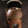 Tetera Grande de Gres Vintage para Preparar Té, Tetera Sencilla para Hogar y Oficina con Taza de Té para Preparar Té