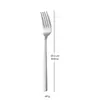 Conjunto de Talheres Ocidentais de Aço Inoxidável Faca de Bife, Garfo, Colher, Cor Prata Simples, Garfo Estilo Hotel de Luxo, Colher de Sobremesa