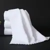Toalla blanca engrosada para baño de hotel, desechable, sin pelusa, toalla cuadrada blanca absorbente
