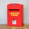Buzón de Hierro Forjado Estilo Británico Montado en Pared con Cerradura, Caja de Amor