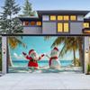 Fondo de Tela Transfronterizo Nuevo de Navidad para Puerta de Garaje Decoración de Fiesta Navideña Árbol de Navidad Fondo de Amazon Tela Colgante en