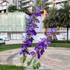 Morado Oscuro Boda flores de simulación al por mayor morado oscuro morado otoño gris salón de bodas suave para llevar en la mano decoración de camino flores falsas