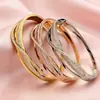 Lele Jewelry Moda Europeia e Americana Novo Estilo Pulseira Personalizada de Aço Titânio com Linhas Incrustadas, Design Criativo, Simples e Elegante para Mulheres