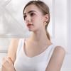 Pendientes de aleación de diamantes de imitación para mujer, de bronce, de lujo, sencillos y ligeros, de moda transfronteriza entre Europa y Estados Unidos, venta al por mayor