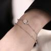 Pulsera Mobius de plata esterlina s925 nicho ins marea pulsera círculo moda fabricantes de joyería al por mayor de doble mano