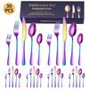 Popular Conjunto de Talheres de Aço Inoxidável 1010 Transfronteiriço Conjunto de 16/24/30 Peças Faca de Churrasco, Garfo, Colher Conjunto de Talheres Estilo Ocidental