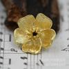 DIY acessórios de jóias artesanais 24k brincos de ouro real pulseira frisada acessórios hairpin cobre perfurado flor A559