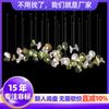 Lustre criativo lâmpada de sala de jantar lâmpada principal de sala de estar lustre de pétalas de vidro lâmpada de corredor modelagem não padrão iluminação personalização profissional