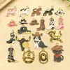 DIY Desenho Animado Gotas de Óleo Jeans Ocidental Animal Chapéu Botas de Cavalo Pingente Chaveiro Colar Pingente Acessórios