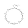 Pulsera de trébol de cuatro hojas de circón de la suerte, lujo ligero, exquisita y elegante, accesorio de mano artístico, versátil para ir al trabajo, accesorio de nicho