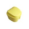 Caja para dentadura tipo Apple con red, la red interior puede colgar la caja para dentadura, caja de plástico para dentadura, caja para guardar dientes