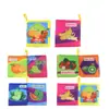Libro de tela para bebé transfronterizo Juguetes de educación temprana para bebés Libro de palma en inglés Libro de tela cognitivo de formas digitales de animales Comercio exterior