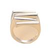 Anillo irregular de plata tailandesa escalonado de cuatro capas con abertura ajustable para el dedo índice para mujer, moda, sentido de alta gama, nicho de Corea del Sur