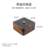 Caja para bocadillos de nogal negro norteamericano con tapa caja de madera para frutos secos caja de almacenamiento de nueces multicapa caja de dulces de escritorio para Año Nuevo Chino
