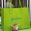 Fornecimento de Sacolas de Feltro com Letras Verdes, Sacolas Grandes de Feltro para o Dia a Dia, Armazenamento Portátil para o Dia a Dia