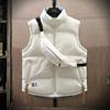 Colete de Algodão Usável dos Dois Lados Moda Casal Marca Esporte Lazer Bolsa Transversal com Gola Vertical Colete Jaqueta da Moda Masculina Multicor