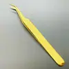 Pinzas para Pestañas con Patrón de Pez Color Espejo Pinza de Pluma Dorada Pinzas de Delfín Pinzas de Flor Pinzas para Pestañas