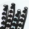 Peruca de Rabo de Cavalo Duplo para Mulheres, Tranças Lanterna com Mechas Naturais, Tranças Bolha Coloridas, Tranças Boxeadora Doces e Descoladas, Elásticos de Cabelo
