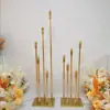 10 Focos Dorados de Bola de Dragón para Pasillo de Boda, Accesorios de Decoración de Boda, Focos de Caña, Marcadores de Pasillo, Marcadores de Pasillo para Escenario T
