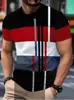 Camiseta de Manga Corta con Estampado Digital 3D para Hombre de Verano Transfronteriza Top Redondo Estampado para Hombre Estilo Nuevo