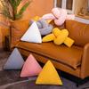 Cojín Triangular Estilo Nórdico Forma Geométrica Nudo Trenzado Cojín para Sofá Cama Decoración para el Hogar