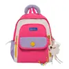 Mochila para Aluno do Ensino Fundamental de Comércio Exterior Transfronteiriço Respirável Patchwork Colorido Dopamina Mochila Unissex Crianças Estudante Universitário Mochila de Ombro Duplo