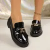 Zapatos de Mujer de Estilo Británico Fu de Comercio Exterior, Gruesos, con Tacón Grueso, Talla Grande, para Primavera y Otoño, Slip-on, Borlas, Nuevos, Venta al por Mayor