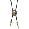 Estrela de Cinco Pontas Cabeça de Touro Liga Colar Gravata Bolo Estilo Punk Retrô Corrente Longa de Couro Masculino Comércio Exterior Europeu e Americano Atacado
