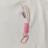Corda de nylon colorida corda trançada mochila outdoor cordão chaveiro pingente mosquetão bolsa para celular cordão de mão pingente