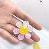 40 Han Feng Feito à Mão Camada Dupla Patch Brilho Gradiente Flor Sorridente Pingente de Celular Chaveiro Acessórios DIY