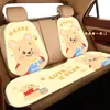Cojín para Asiento de Coche Verano Seda de Hielo Funda para Asiento Casual Dibujos Animados Cojín de Asiento de Medio Paquete Cuadros Antideslizante Transpirable Cojín para Asiento Trasero
