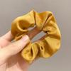 Novo estilo japonês e coreano cetim intestino grosso anel de cabelo sólido cor de cabelo banda de cabeça das mulheres flor ornamento de cabelo ornamentos de cabelo all-match simples cabeça de bola