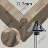 Broca de fresado para carpintería en forma de V con fondo redondo de 90 grados para ranurado de paneles de pared, Cuchilla para doblar bordes de tablero de cristal de carbono, Máquina de recorte