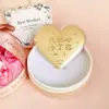 Moneda Pura de Oro 999 en Forma de Corazón Regalo de Cumpleaños para Princesa, Deseando Riqueza, Adorno de Barra de Oro para Novio/Novia, Regalo de Recuerdo