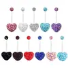 E-commerce transfronteiriço dedicado a anel de umbigo de amor Xiangbala full diamond haste macia anel de umbigo para grávidas fábrica em estoque atacado