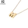 Nuevo Collar de Moda Europea y Americana Brillante para Mujer Cassia Colgante de Acero de Titanio Collar con 26 Letras Mayúsculas Inglesas