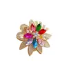 Broche Japonês Coreano Exquisito de Cristal de Lua Flor Folha Moda para Terno Vestido Lapela Corsage Acessórios de Zircônia Mulheres
