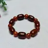 Pulsera al por mayor de cuentas grandes con ágata de patrón de dragón, cristal acuático blanco, cuentas redondas soñadoras, cuentas de barril, suministro para transmisiones en vivo, estilo unisex