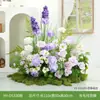 Arreglo de Flores Artificiales y Plantas Verdes HY-DS3 para Decoración de Fondo de Boda, Flor de Mesa, Decoración de Mesa de Comedor, Decoración de Flores Falsas de Lujo Ligero
