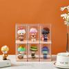Caixa Pequena de Armazenamento de Figuras com Tampa Armário de Exibição de Armazenamento de Caixas Surpresa Bubble Mart Acrílico Transparente Mesa de Armário de Brinquedos