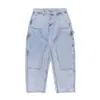 Jeans de Trabajo de Tendencia Japonesa Trs 26Ss Estilo Retro Carhartt B01 Corte Holgado Ligeramente Cónico Mezclilla Lavada para Hombres y Mujeres