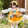 Vestido Lolita Floral para Niñas 2026 Nuevo Atuendo de Primavera, Otoño e Invierno para Cumpleaños Vestido de Hamburguesa Vestido de Princesa para Niñas de Verano