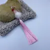 Recordando a Xiangfei Bola de Pelo de 12 cm Borla con Cuentas Colgante de Traje Antiguo Accesorios Hanfu Cheongsam Manualidades Accesorios de Vestimenta