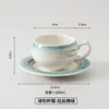 Xícara e Pires de Café, Design Retro Americano Queimado em Forno, Xícaras de Cerâmica de Nicho para Casal, Xícaras para Latte Art, Conjunto para Chá da Tarde Atacado