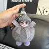 Piel de Conejo Rex Real Lindo Conejito Elfo Llavero Colgante para Coche Moda Ins Conejo de Peluche Decoración para Mochila