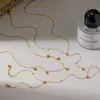 Conjunto de joias de colar e pulseira em aço inoxidável com flor de cinco pétalas cravejada de diamantes, moda europeia e americana, corrente em Y para clavícula banhada a ouro 18k, luxo leve