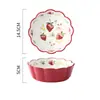 Cuenco de cerámica para ensalada de frutas y vajilla japonesa, venta al por mayor, bonito cuenco con encaje creativo, cuenco para pasta, cuenco de arroz personalizado.