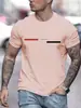 Talla europea transfronterizaCamiseta de manga corta para hombre estampado de letras cuello redondo transpirable estilo callejero ropa t